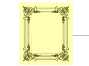 File thiết kế Khung tranh CNC họa tiết Hoa lá tây bắt mắt