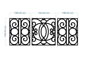 File thiết kế lan can cắt cnc đơn giản