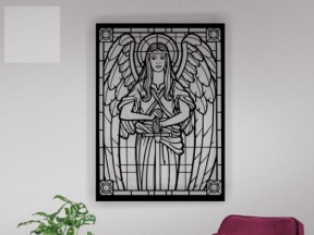File thiết kế Mẫu cắt laser trang trí tường hình ảnh nữ thiên thần