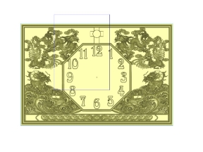 File thiết kế Mẫu CNC đồng hồ Tứ Linh tinh xảo và đẳng cấp