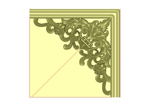 File thiết kế mẫu Hoa góc CNC họa tiết Hoa lá tây
