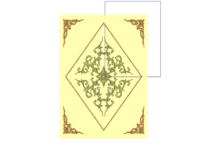 File thiết kế mẫu Huỳnh cửa hoa lá tây với họa tiết đơn giản đẹp mắt
