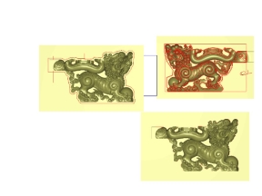 File thiết kế Mẫu Tay Ghế Nghê CNC tinh xảo