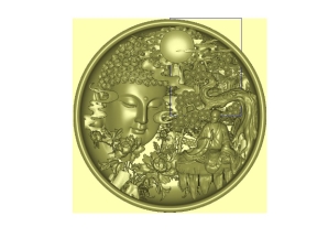 File thiết kế Tranh Đĩa Nhất tâm bái Phật CNC