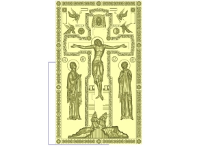 File thiết kế 3D tranh Chúa Jesus treo trên thánh giá CNC