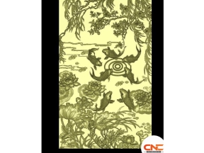 File tranh cá chép hoa sen jdp