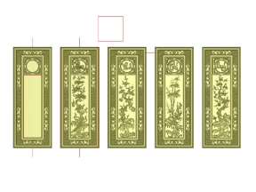 File tranh tứ quý ghép cnc