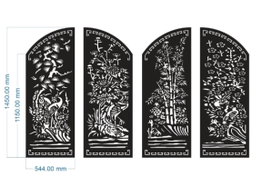 File vách tứ quý tứ quý cnc