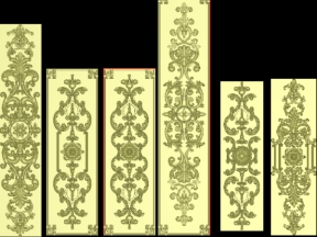 File vs3d hoa lá tây trần, huỳnh lá tây, ốp cột
