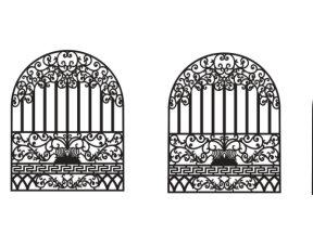Filec cnc hàng rào vòm cong dxf