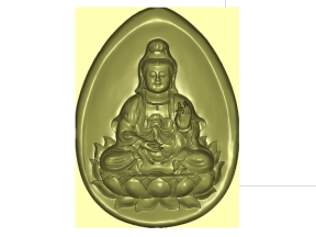 Free thiết kế File Jdpaint Mẫu CNC Phật Quan Thế Âm Bồ Tát 3D