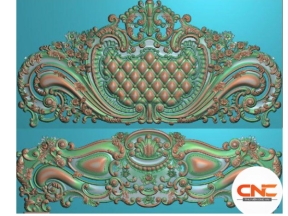 Giường hoa lá tây cnc thiết kế file jdp