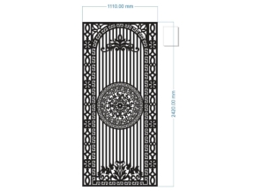 Hồ sơ cổng 1 cánh đơn giản cnc