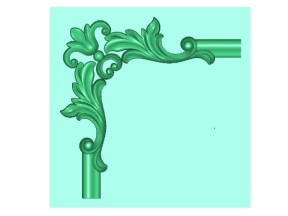 Hoa góc CNC họa tiết lá tây file jdpaint