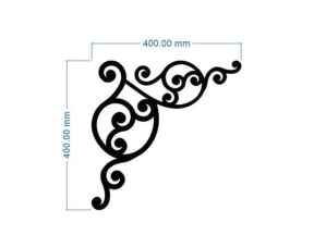 Hoa góc mái kính cnc cực đẹp