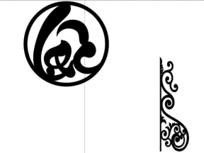 Hoa góc và chữ lộc cnc model dxf