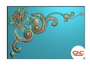 Hoa hồng góc đẹp cnc thiết kế jdp