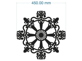 Hoa văn cổng cnc thiết kế tròn