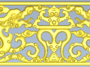 Hoa văn mây uốn – phù điêu rồng mây