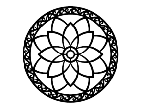 Hoa văn tròn cnc file cad dxf