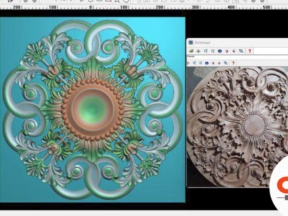 Mâm trần lá tây cnc đẹp thiết kế jdp