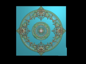 Mâm trần lá tây cnc file jdp đẹp