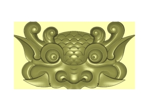 Mặt hổ phù gỗ CNC thiết kế đục trên Jdpaint 3D
