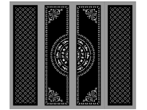 Mẫu 2d file cad cổng 4 cánh trống đồng cnc