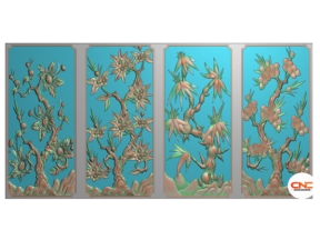 Mẫu 3d jdpaint tứ quý cnc