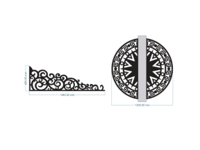 Mẫu bản vẽ trống đồng mái vòm cổng cnc dxf