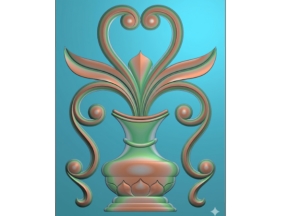 Mẫu bình hoa lá tây cnc cực đẹp