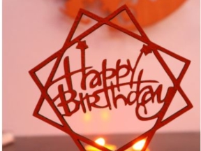 Mẫu cắt chữ happy birthday dùng trong trang trí đẹp