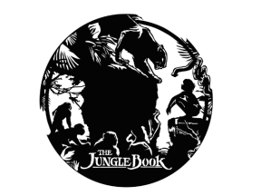Mẫu cắt cnc đồng hồ treo tường The Jungle Book
