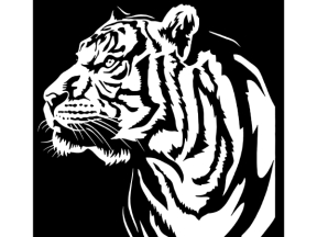Mẫu cắt cnc hình con hổ chi tiết dùng trong trang trí