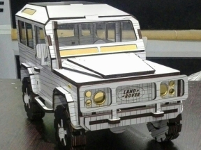 Mẫu cắt CNC laser mô hình xe ô tô Land Rover thiết kế autocad