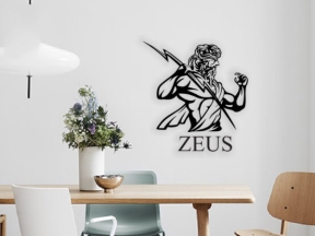 Mẫu cắt laser thần Zeus decor trang trí CNC 2D đẹp