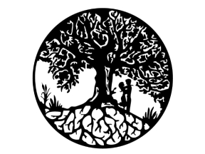 Mẫu cây tình yêu decor cnc