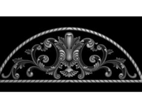 Mẫu CNC 3D Quạt Cửa Bán Nguyệt Hoa Lá Tây Tân Cổ Điển