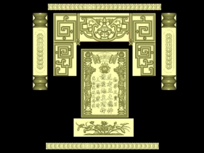 Mẫu cnc bàn thờ ông địa mẫu hot