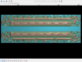 Mẫu cnc câu đối lá tây đẹp