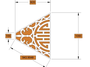 Mẫu cnc chữ thọ bản vẽ đẹp dxf