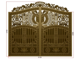 Mẫu cnc cổng 2 cánh nhôm đúc
