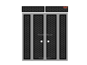 Mẫu cnc cổng 4 cánh bông tuyết đẹp dxf