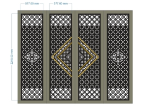 Mẫu cnc cổng 4 cánh file cad đẹp tháng 8