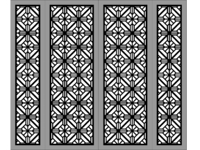 Mẫu cnc cổng 4 cánh hình thoi