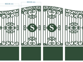 Mẫu cnc cổng 4 cánh mới kiểu mới tháng 8