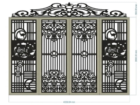 Mẫu cnc cổng 4 cánh và vòm giá tốt