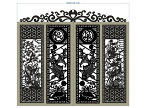 Mẫu cnc cổng cá chép tài lộc dxf