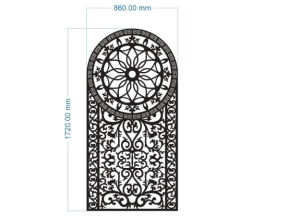 Mẫu cnc cửa sắt thông tầng lá tây