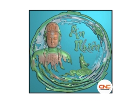 Mẫu CNC đĩa phật Quan Âm An nhiên thiết kế jdp